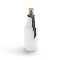 White Bottle Coozie with zip