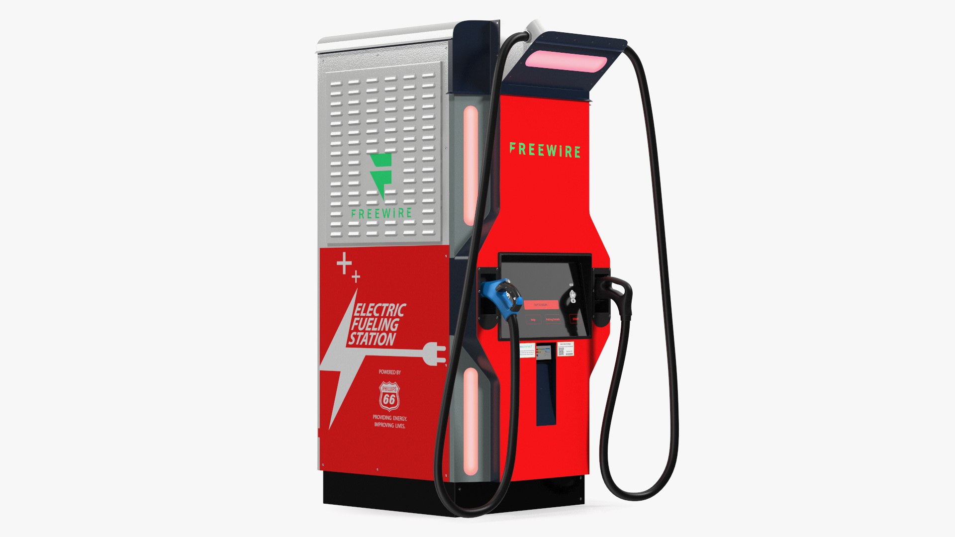 Freewire Ultrafast EV Boost Charger 200 Red 3D model preview