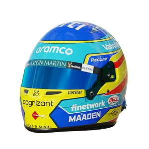 F1 Fernando Alonso Helmet 2025 3D model