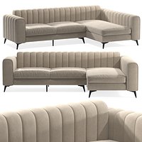 the sofa is a classic corner on the legs
