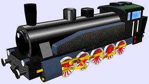 3D steam locomotive 94 2105