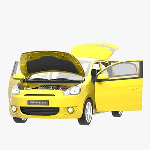 Mitsubishi Spacestar 2014 lowpoly 3D model