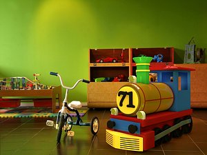 3d model toy train