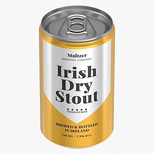 Slim Beer Can 150ml V1 3D model
