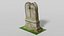 Scanned historical headstone model