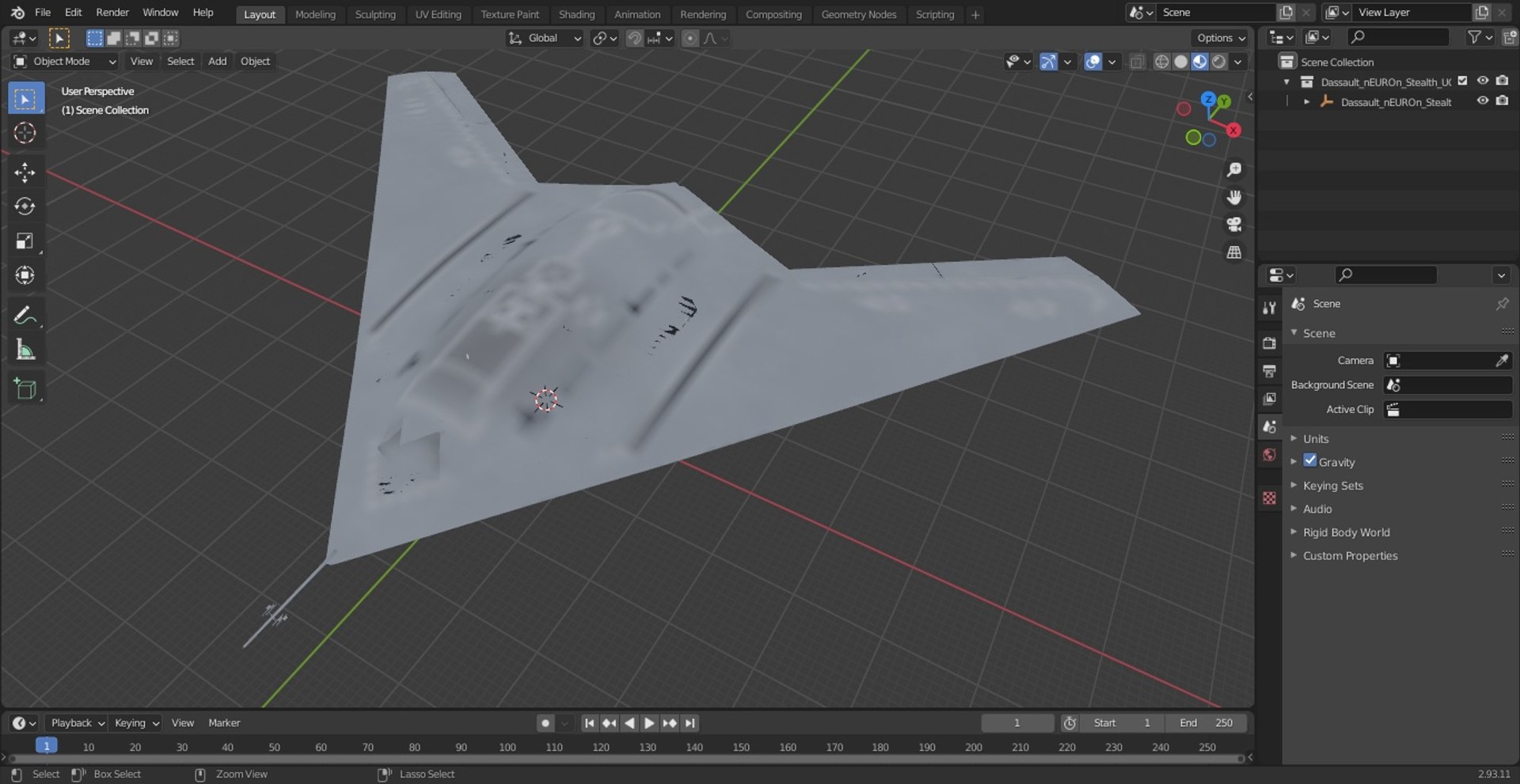 Dassault nEUROn Stealth UCAV 3D model https://p.turbosquid.com/ts-thumb/RF/v3wgbX/cp/dassaultneuronstealthucavvray3dmodel023/jpg/1668289711/1920x1080/fit_q87/4933bf820c4774d916daf00a8888395ba86769d5/dassaultneuronstealthucavvray3dmodel023.jpg