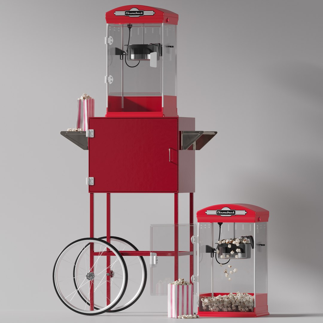 Throwback Movie Theater Popcorn 3D Model - TurboSquid 1416264