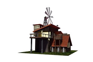 3D wasteland farmhouse