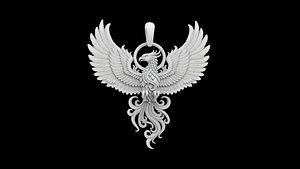 3D Phoenix Pendant 3D Print Model