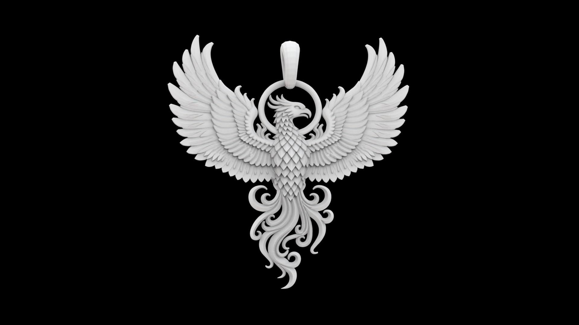 3D Phoenix Pendant 3D Print Model - TurboSquid 2438390