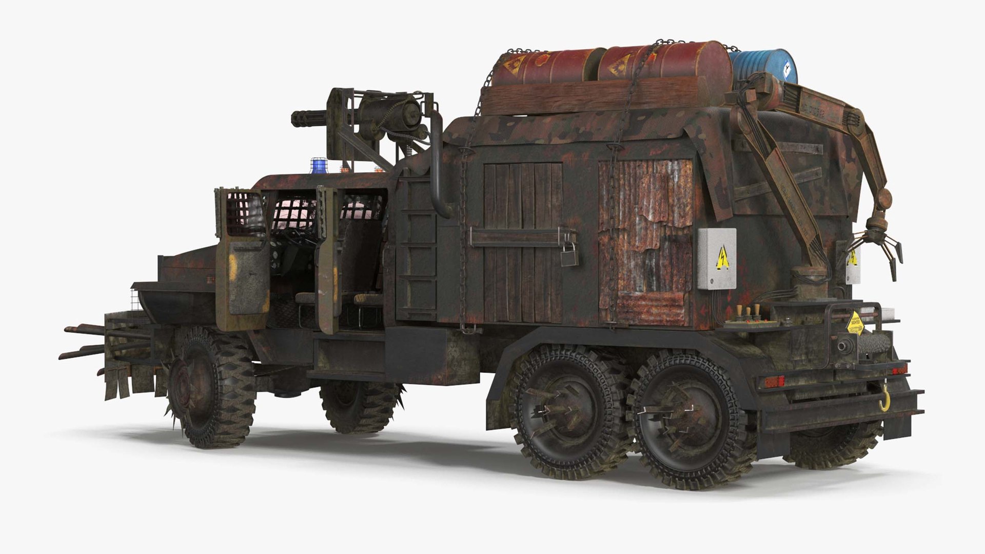 Apocalyptic Truck Rigged for Cinema 4D 3D model preview