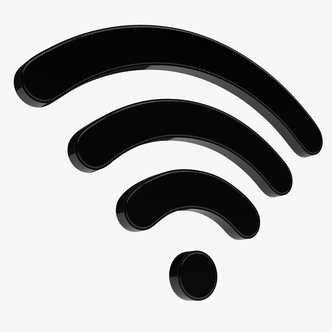 Modello D Simbolo Wi Fi Turbosquid