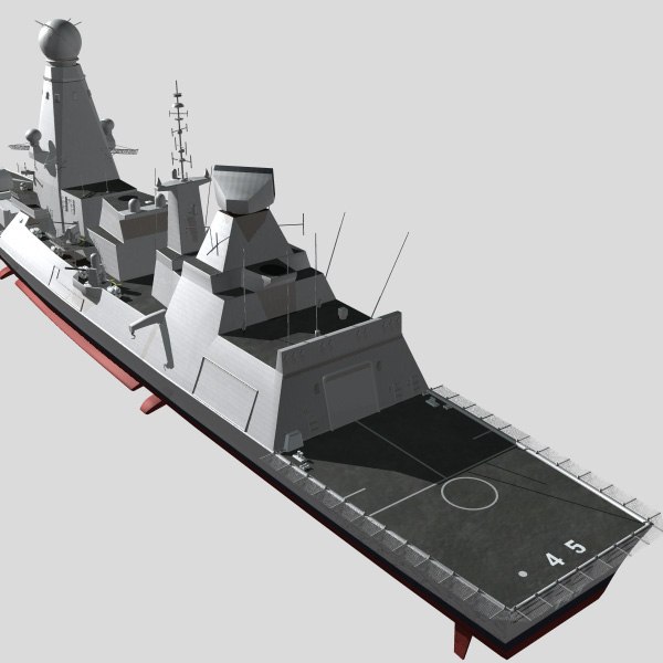 3d model type 45 class destroyer
