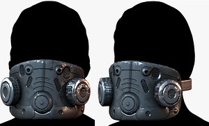 3D Gas mask respirator scifi futuristic model