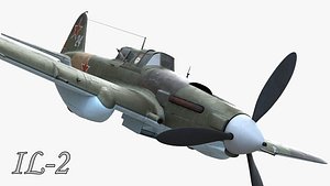 aircraft il 2 soviet 3d model