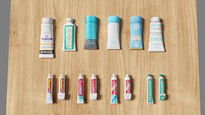 3D beauty paste tubes