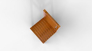 Realistic Wooden Dining Chair 3D Model with PBR Textures for Games Renders and Interior Design