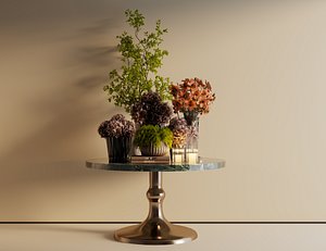 3D Luxury Tabletop Decor Combination