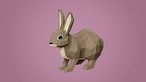 Lowpoly stylized Rabbit