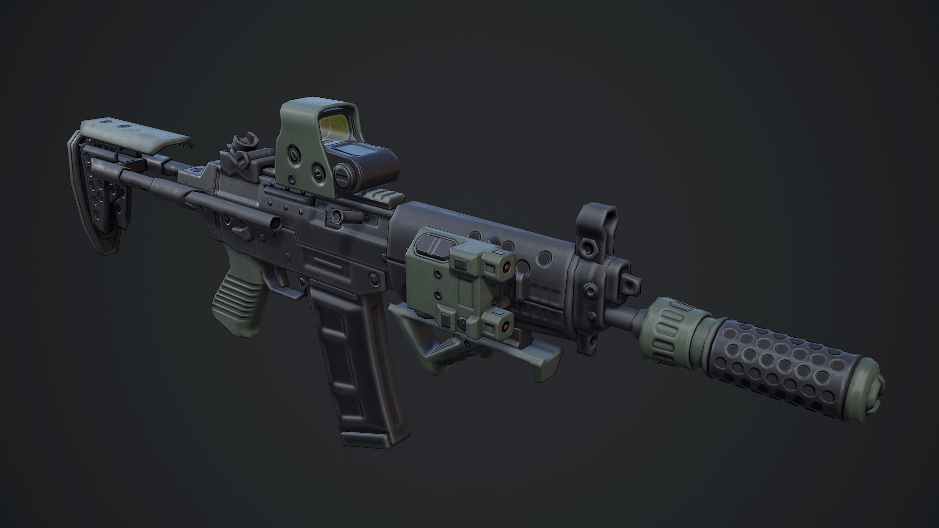 Sig Sg552 Mod1 Green 3d Model - Turbosquid 1806304