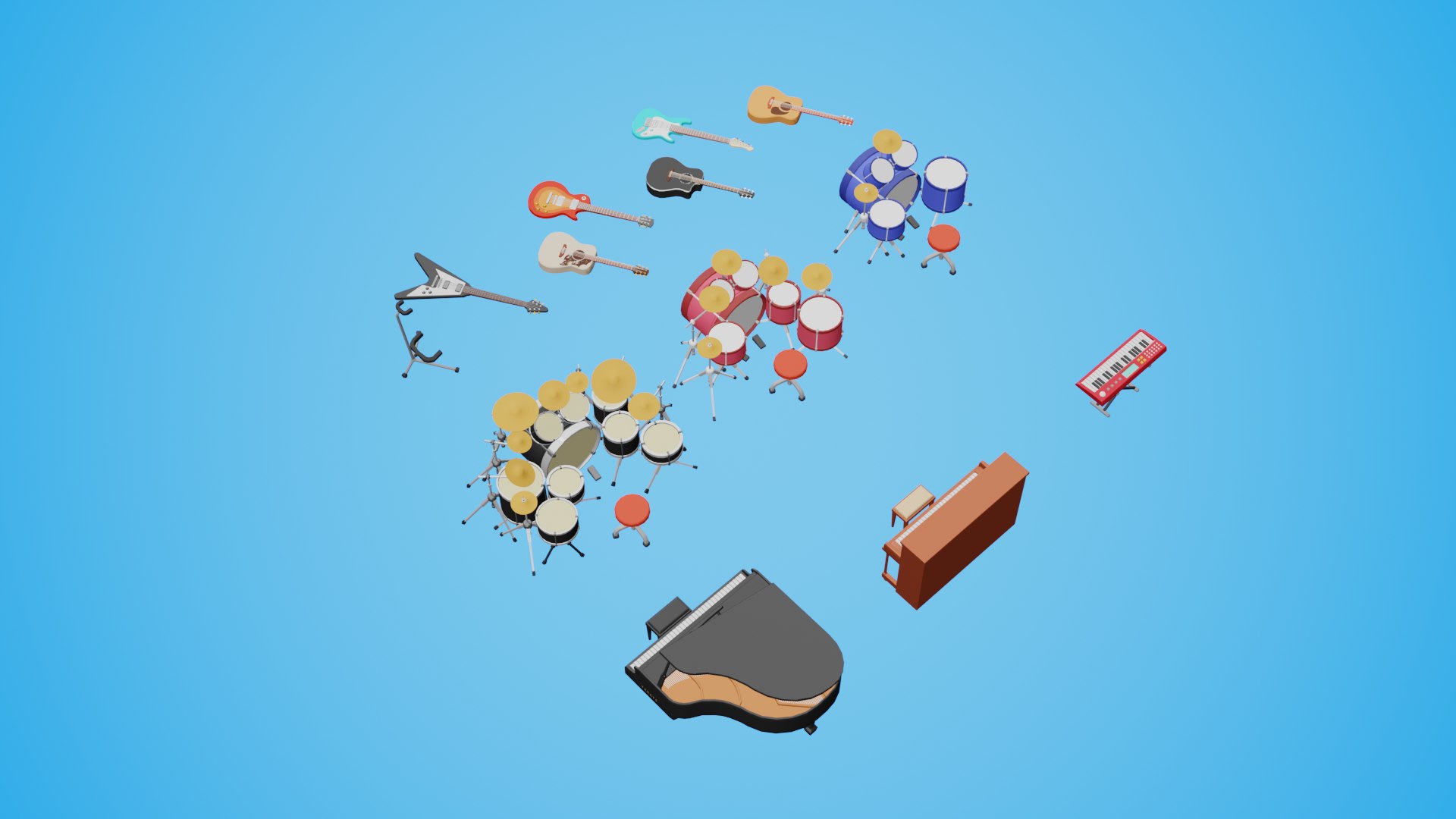 Instrument Music Pack 3D Model - TurboSquid 1918560