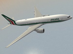 3d dwg boeing 777-200 er alitalia