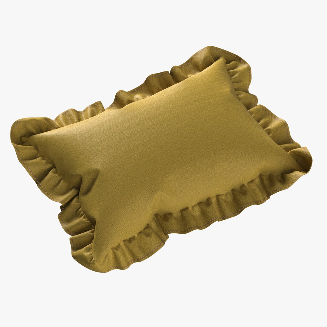 3D High Quality Ruffle Pillow - TurboSquid 1945646