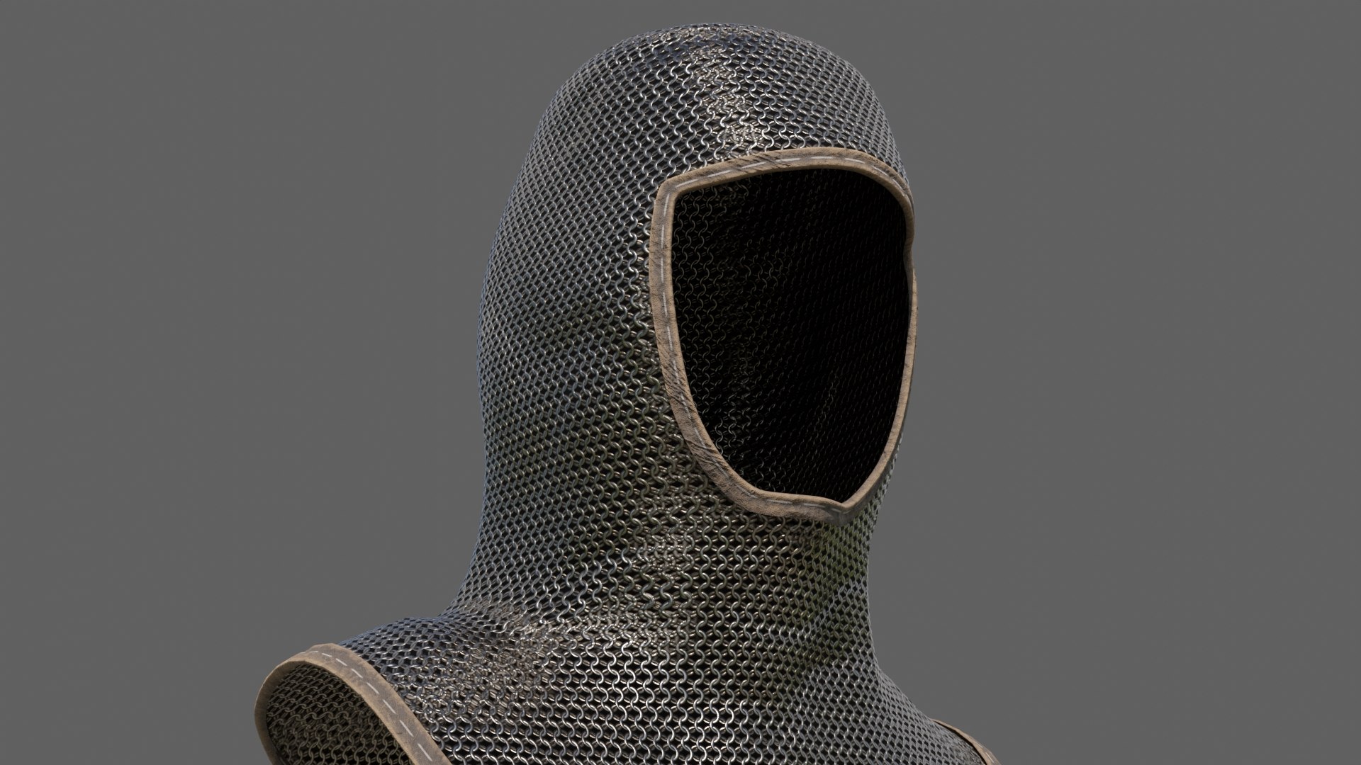 Chainmail Medieval Helmet 3D Model - TurboSquid 2141367