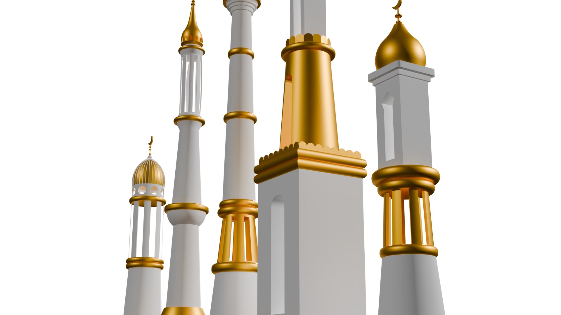 Five Pillar Islamic Ornament 3D Model - TurboSquid 2203254