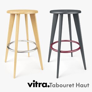 3d vitra tabouret haut bar stool model