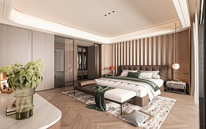 3D modern bedroom