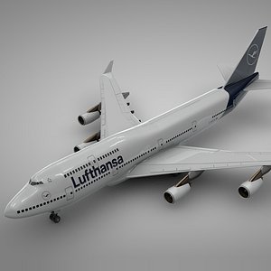 3D boeing 747-400 lufthansa l110