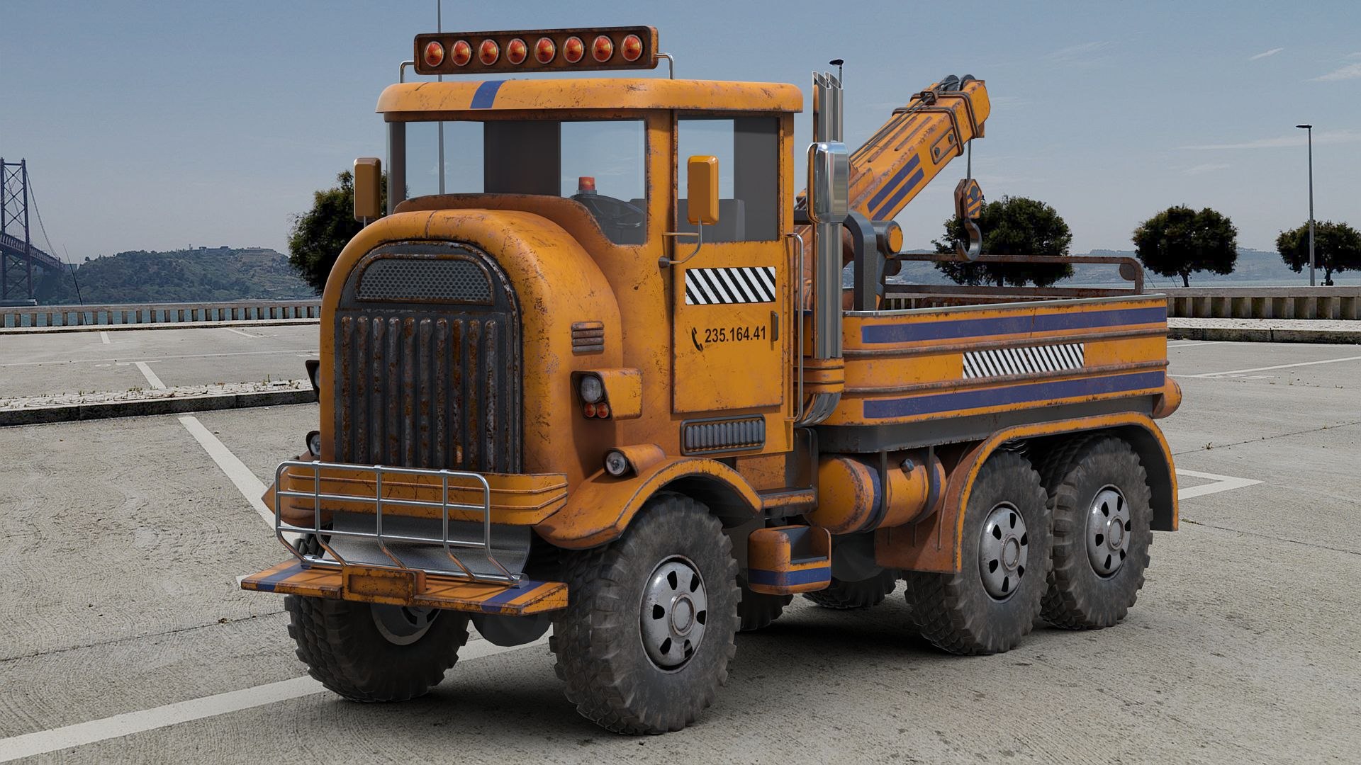 3D Tow Truck Concept Model - TurboSquid 1996827