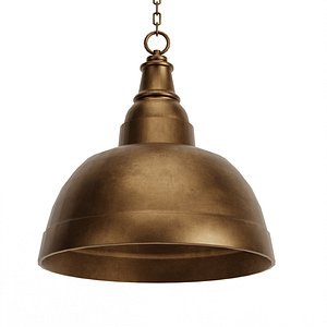 Aged Brass Medium Caesar Dome Pendant 3D model