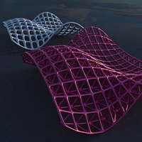 Double Curved Lattice Structures