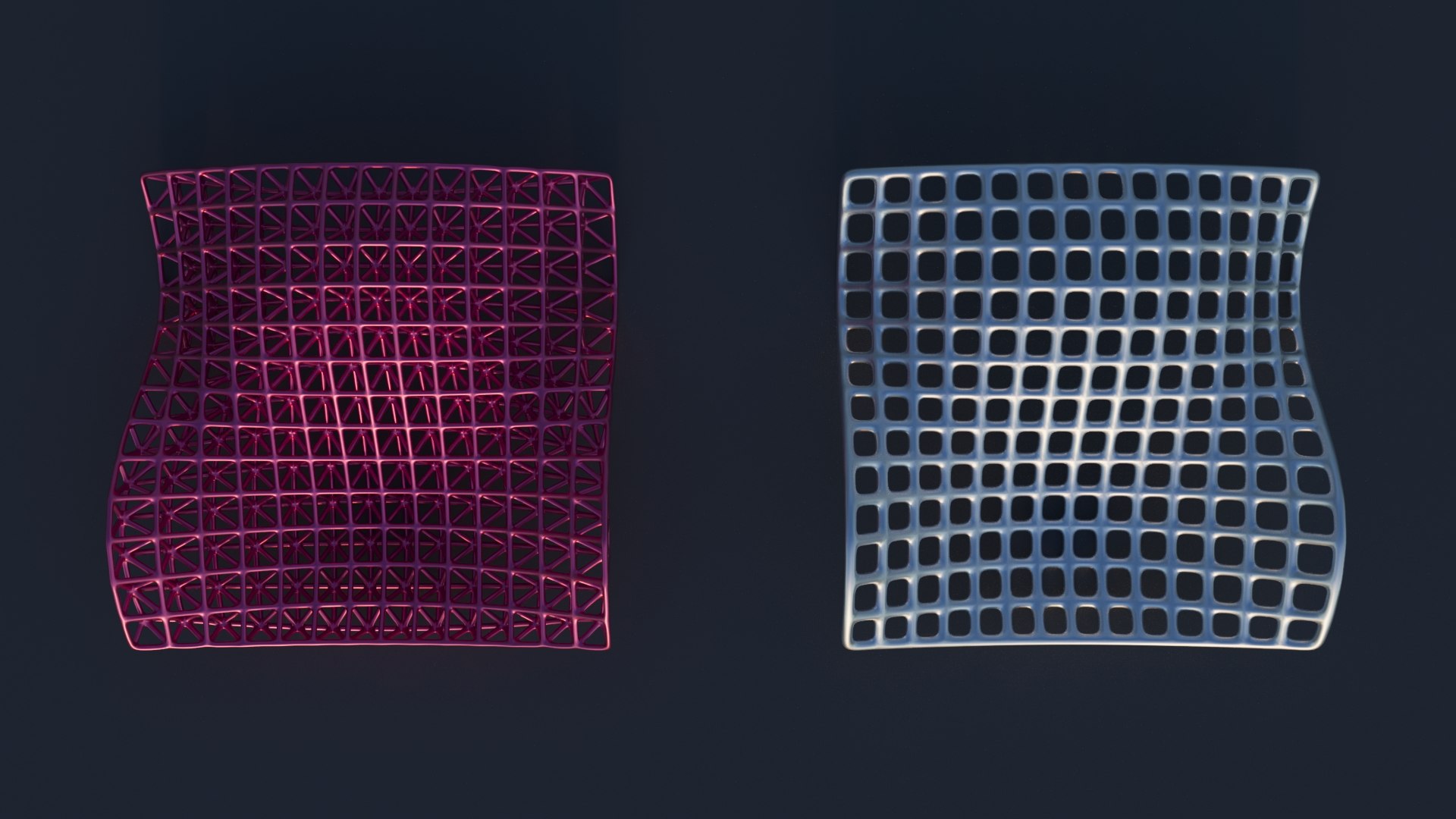 Double Curved Lattice Structures 3D model https://p.turbosquid.com/ts-thumb/RG/z2FO7M/fC/10/jpg/1781314801/1920x1080/fit_q87/e659967b2a60c0930fc2d7fe3951f3ad06e6514c/10.jpg