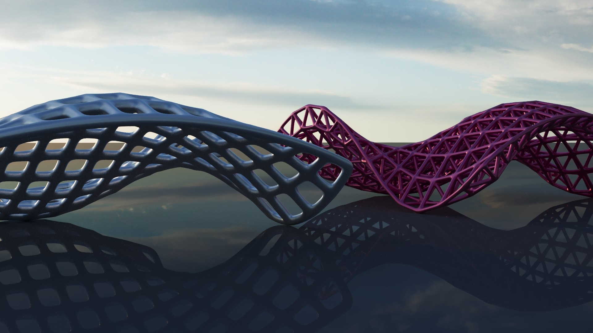 Double Curved Lattice Structures 3D model https://p.turbosquid.com/ts-thumb/RG/z2FO7M/wl/08/jpg/1781314800/1920x1080/fit_q87/f30a805c9ed59672a81ad429a6c2a3152e7caea1/08.jpg