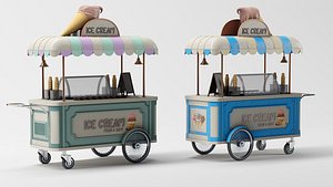 3D ICE-CREAM CART model