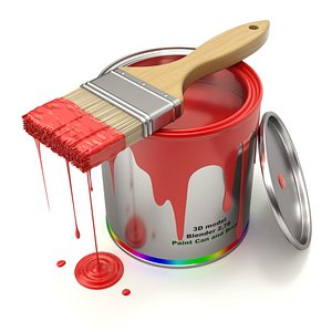 Paint Can and Brush