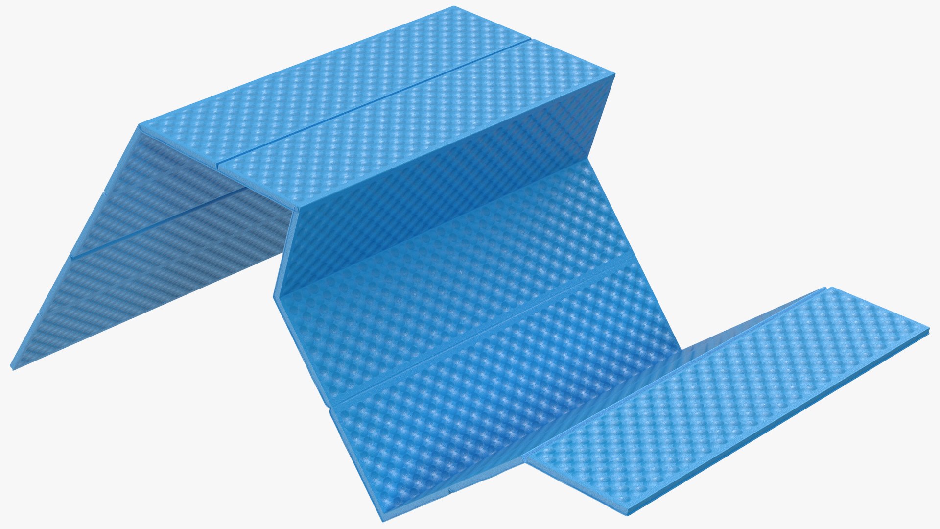 Folding Sleeping Pad Blue Rigged for Maya 3D model preview