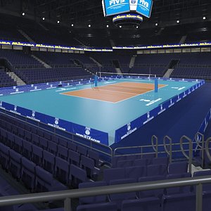 3D volleyball arena volley model