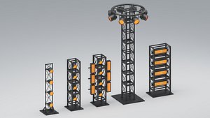 Stage Truss Light Collection 3D model