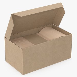Wooden Cutlery Set in a Box Mockup