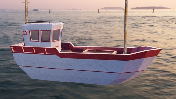 blender拖网渔船模型