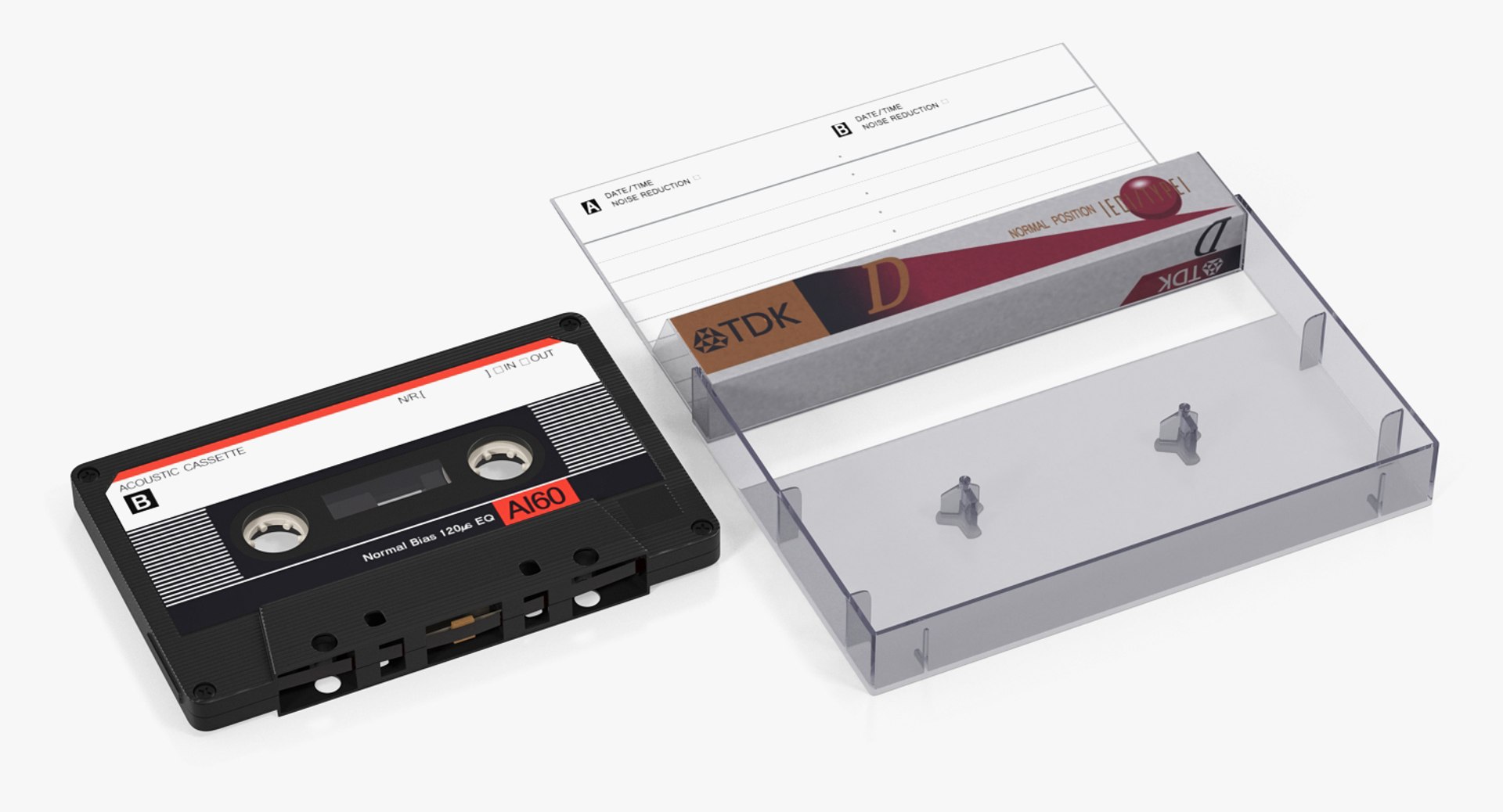 Audio Cassette Tape with Box 3D model preview