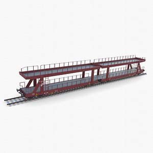 3D CFR Auto Carrier Rail Car v2 model