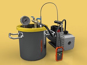 VACUUM DEGASSING CHAMBER AND PUMP KIT