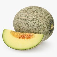 Green Melon and Slice