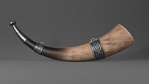 Medieval Viking Horn 3D model