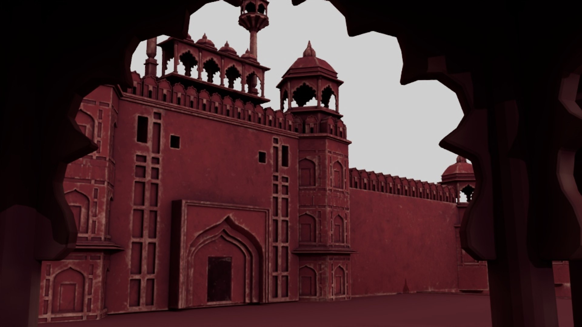 3D 3D Model Of Delhi Red Fort Historic Indian Architecture Model ...
